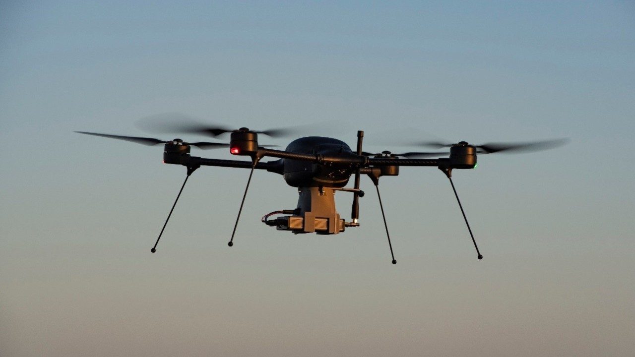 Lockheed Martin Indago 2 in-flight at Predannack National Drone Hub